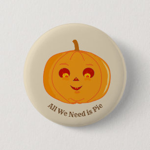 Süßer Halloween-Kürbis Button