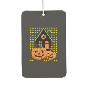 Süßer Halloween-Kürbis Geisterhaus Stern Autolufterfrischer