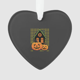 Süßer Halloween-Kürbis Geisterhaus Stern Ornament
