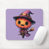 Süßer Halloween-Kürbis-Hexer Mousepad (Mit Mouse)