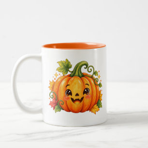 Süßer Halloween-Kürbis-Kaffeebecher Whimsical He Zweifarbige Tasse