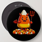 Süßer Halloween-Kürbiskern-Monster Button (Vorne & Hinten)