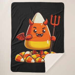 Süßer Halloween-Kürbiskern-Monster Sherpadecke