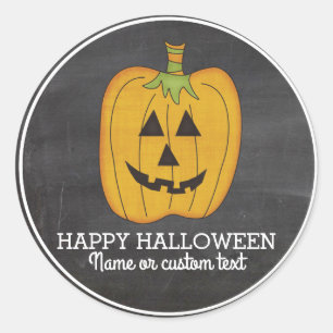 Süßer Halloween lustiger Kürbis Jack O Lantern ind Runder Aufkleber