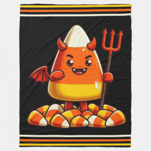 Süßer Halloween-Maisbonbon-Monster Fleecedecke