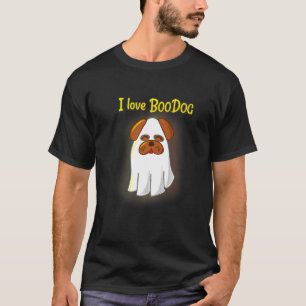 Süßer Halloween-Mops im Geisterkostüm T-Shirt