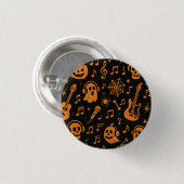 süßer Halloween-Musik-Button Button (Vorne & Hinten)