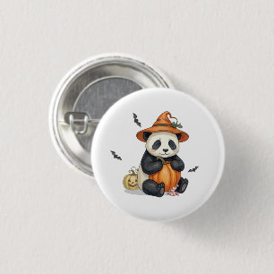 Süßer Halloween-Panda-Kürbis-Knopf Button