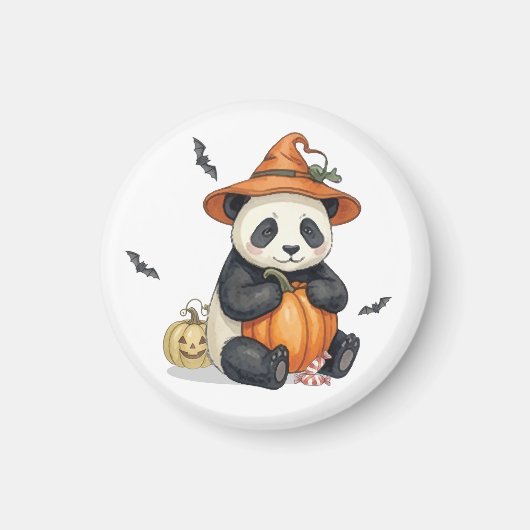 Süßer Halloween-Panda-Kürbis-Magnet Magnet (Vorne)