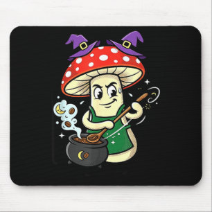 Süßer Halloween-Pilz-Hexenhut-Kessel-Magie  Mousepad