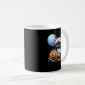 Süßer Halloween-Schwarzer-Katze-Kürbis-Süßes-oder- Kaffeetasse (VorderseiteRechts)