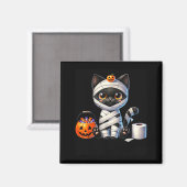 Süßer Halloween-Schwarzer-Katze-Kürbis-Süßes-oder- Magnet (Vorderseite/Rückseite)