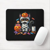 Süßer Halloween-Schwarzer-Katze-Kürbis-Süßes-oder- Mousepad (Mit Mouse)