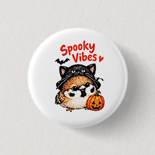 Süßer Halloween-Spatz Chibi Manga Anime Cartoon  Button