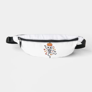 Süßer Halloween tanzender Skelett mit Kürbiskopf Bauchtasche