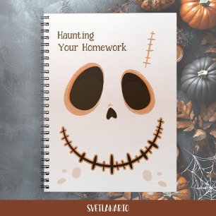 Süßer Halloween-Totenkopf-Gesichtsspiralblock Notizblock