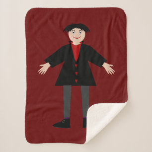 Süßer Halloween-Vampir Sherpadecke
