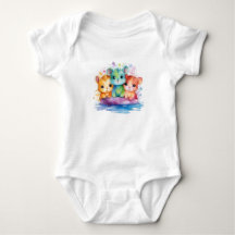 Süßer Hamster-Baby-Body – Buntes Cartoon
