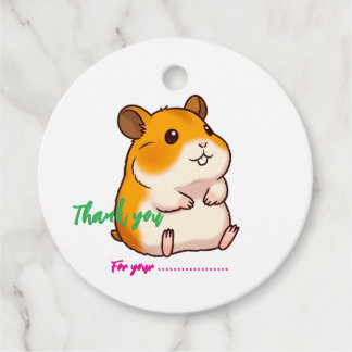 Süßer Hamster Danke Geschenkanhänger