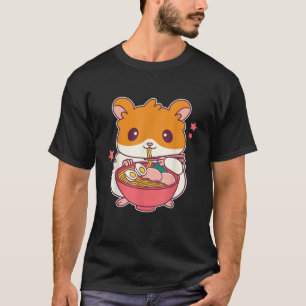Süßer Hamster, der Ramen isst Hamsterliebhaber T-Shirt