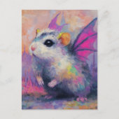 Süßer Hamster-Drache Postkarte (Vorderseite)