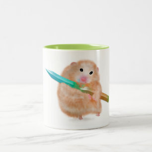 Süßer Hamster mit Bleistift Kinder Tasse, Zweifarbige Tasse