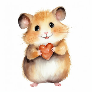 Süßer Hamster mit Herz-Halstuch Krawatte