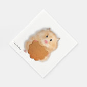 Süßer Hamster mit Keks-Papiertaschentuch. Serviette (Ecke)
