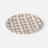 Süßer Hamster mit Muffin-Illustration Geschenk Pappteller (Schrägansicht)