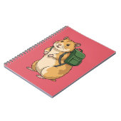 Süßer Hamster-Wanderer mit Rucksack Notizblock (Linke Seite)