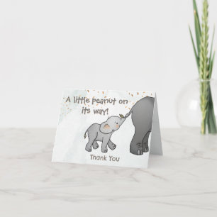 Süßer handgezeichneter Elefant Kleiner Erdnuss Dan Dankeskarte