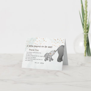 Süßer handgezeichneter Elefant Kleiner Erdnuss Dan Dankeskarte