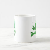 Süßer handgezeichneter grüner Frosch Kaffeetasse (Mittel)