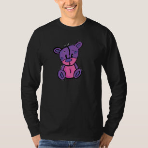 Süßer handgezeichneter Herz-Bär auf Oberbekleidung T-Shirt
