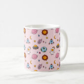 Süßer handgezeichneter kleiner Planet Kaffeetasse (VorderseiteRechts)