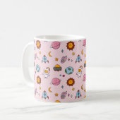 Süßer handgezeichneter kleiner Planet Kaffeetasse (Vorderseite Links)