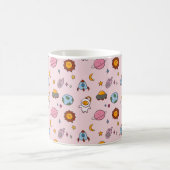 Süßer handgezeichneter kleiner Planet Kaffeetasse (Mittel)