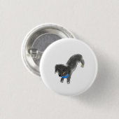 Süßer handgezeichneter sich streckender schwarzer button (Vorne & Hinten)