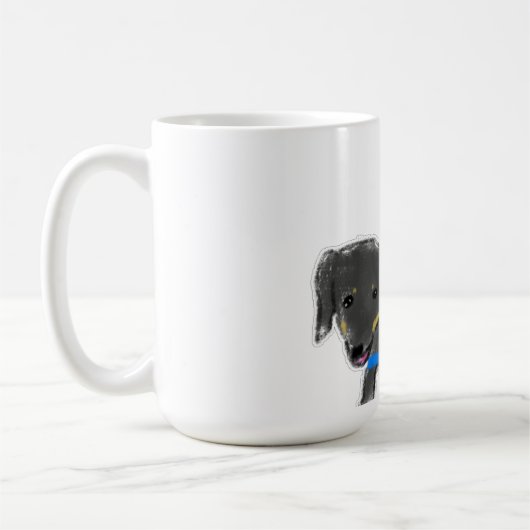 Süßer handgezeichneter sich streckender schwarzer kaffeetasse (Links)