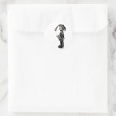 Süßer Häschen Runder Aufkleber (Tasche)