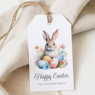 Süßer Hase Bunt Frohe Ostern Geschenkanhänger