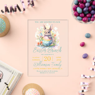Süßer Hase Floral Osterbrunch Acryleinladungen