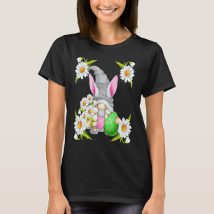 Süßer Hase Gnom Grafik Für Kaninchen Florale Daisy T-Shirt