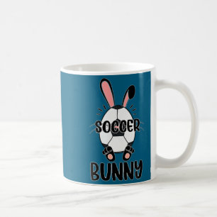 Süßer Hase lustiger sportlicher Osterhase Fußball Kaffeetasse