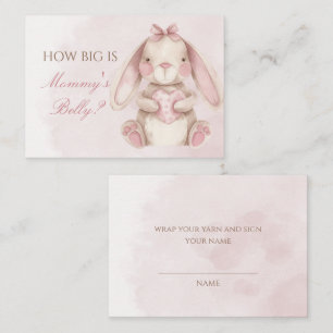 Süßer Hase Pink Wie dick ist Mommys Bauch  Begleitkarte