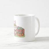 Süßer Hasen-Gärtner bewässert Karotten Kaffeetasse (VorderseiteRechts)