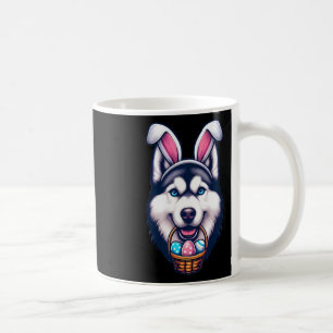 Süßer Hasenohren Siberian Husky Hund Ostereier Bes Kaffeetasse