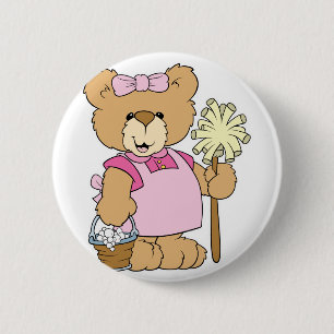 Süßer Hausputz-Bär Button