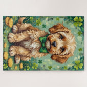 Süßer Havanese Hund am St. Patrick's Day Puzzle (Horizontal)