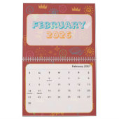 Süßer heller Doodle-Kalender 2026 Kalender (Feb 2027)